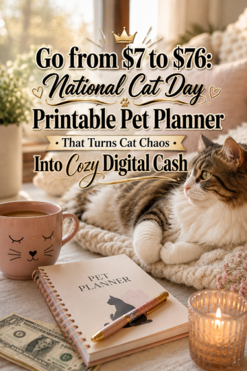 Go from  to : National Cat Day Printable Pet Planner That Turns Cat Chaos Into Cozy Digital Cash