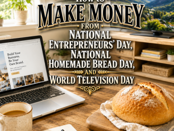 How to Make Money From National Entrepreneurs’ Day, National Homemade Bread Day, and World Television Day