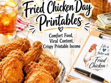 National Fried Chicken Day Printables – Comfort Food, Viral Content, Crispy Printable Income National Fried Chicken Day Printables – Comfort Food, Viral Content, Crispy Printable Income