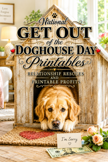 National Get Out of the Doghouse Day Printables – Relationship Rescues and Printable Profits