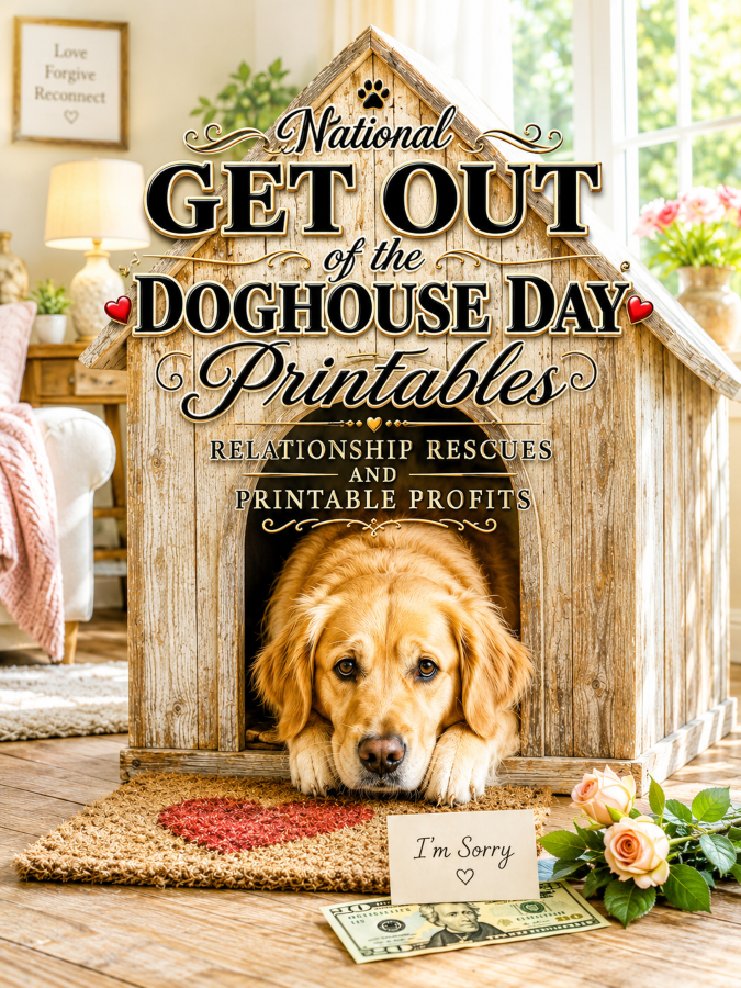 National Get Out of the Doghouse Day Printables – Relationship Rescues and Printable Profits National Get Out of the Doghouse Day Printables – Relationship Rescues and Printable Profits