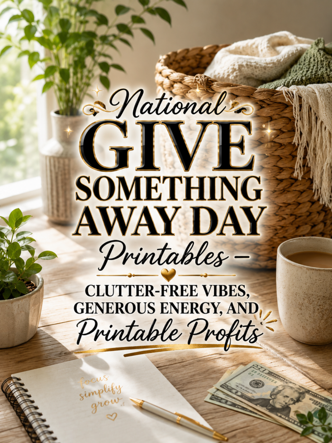 National Give Something Away Day Printables – Clutter-Free Vibes, Generous Energy, and Printable Profits National Give Something Away Day Printables – Clutter-Free Vibes, Generous Energy, and Printable Profits