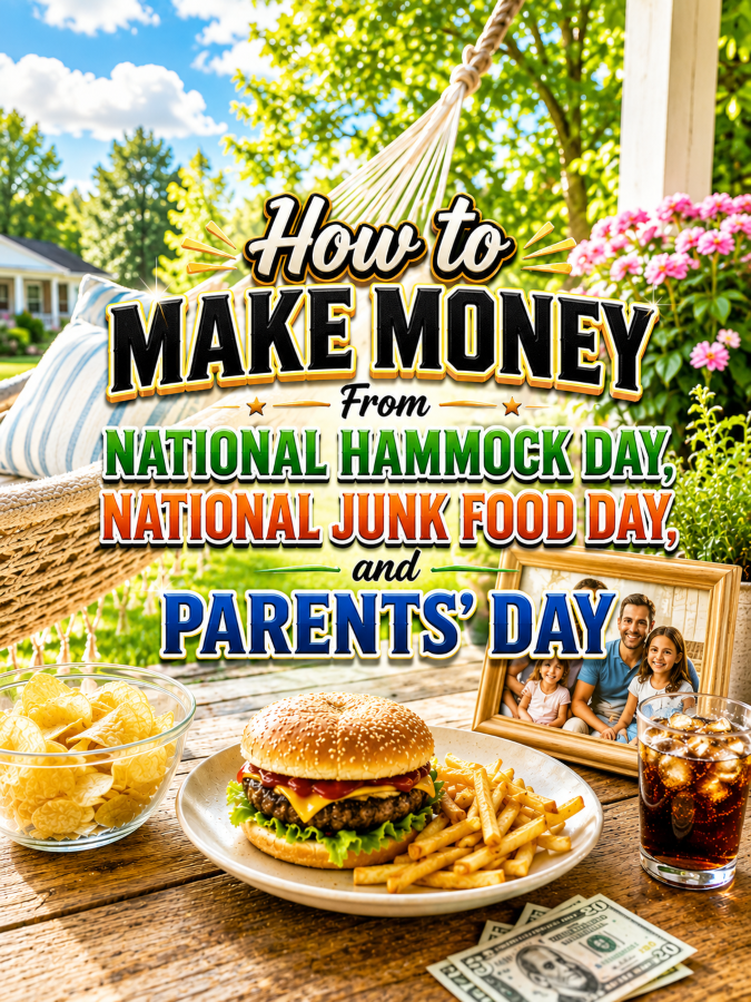 How to Make Money From National Hammock Day, National Junk Food Day, and Parents’ Day