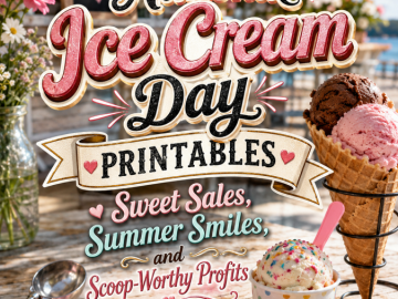 National Ice Cream Day Printables – Sweet Sales, Summer Smiles, and Scoop-Worthy Profits
