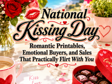💋 National Kissing Day – Romantic Printables, Emotional Buyers, and Sales That Practically Flirt With You