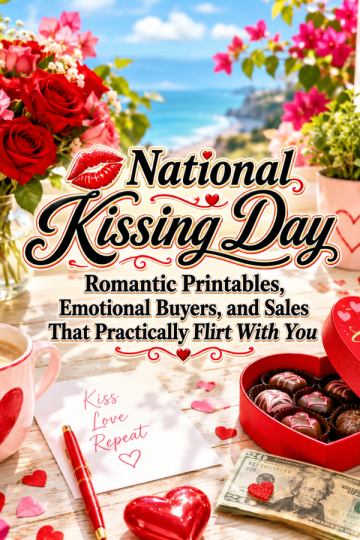 💋 National Kissing Day – Romantic Printables, Emotional Buyers, and Sales That Practically Flirt With You