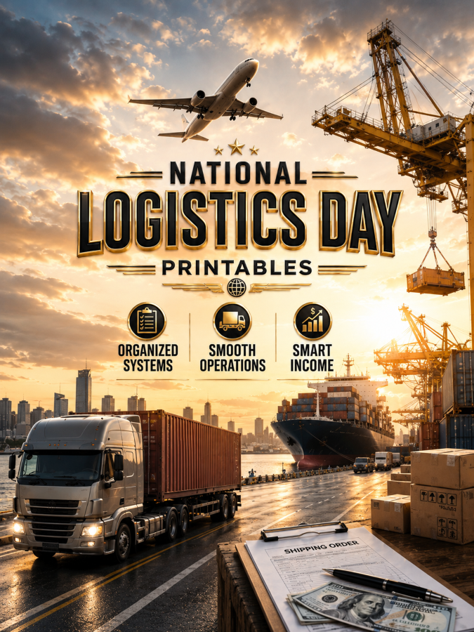 National Logistics Day Printables – Organized Systems, Smooth Operations, Smart Income