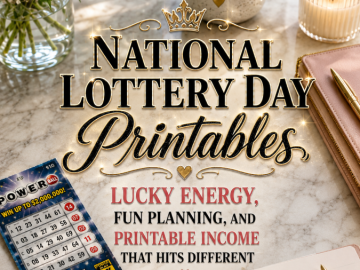 National Lottery Day Printables – Lucky Energy, Fun Planning, and Printable Income That Hits Different