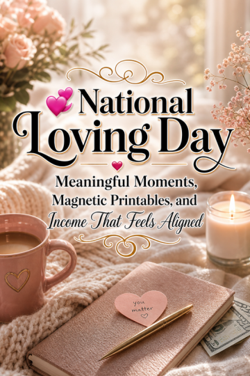 💞 National Loving Day – Meaningful Moments, Magnetic Printables, and Income That Feels Aligned