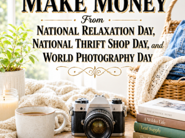 How to Make Money From National Relaxation Day, National Thrift Shop Day, and World Photography Day