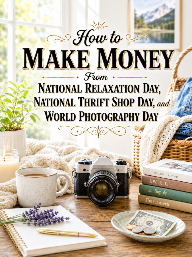 How to Make Money From National Relaxation Day, National Thrift Shop Day, and World Photography Day How to Make Money From National Relaxation Day, National Thrift Shop Day, and World Photography Day