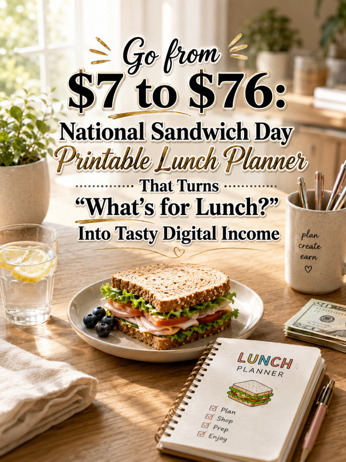 Go from to : National Sandwich Day Printable Lunch Planner That Turns “What’s for Lunch?” Into Tasty Digital Income Go from to : National Sandwich Day Printable Lunch Planner That Turns “What’s for Lunch?” Into Tasty Digital Income