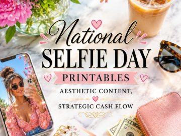National Selfie Day Printables – Aesthetic Content, Strategic Cash Flow