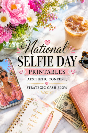 National Selfie Day Printables – Aesthetic Content, Strategic Cash Flow