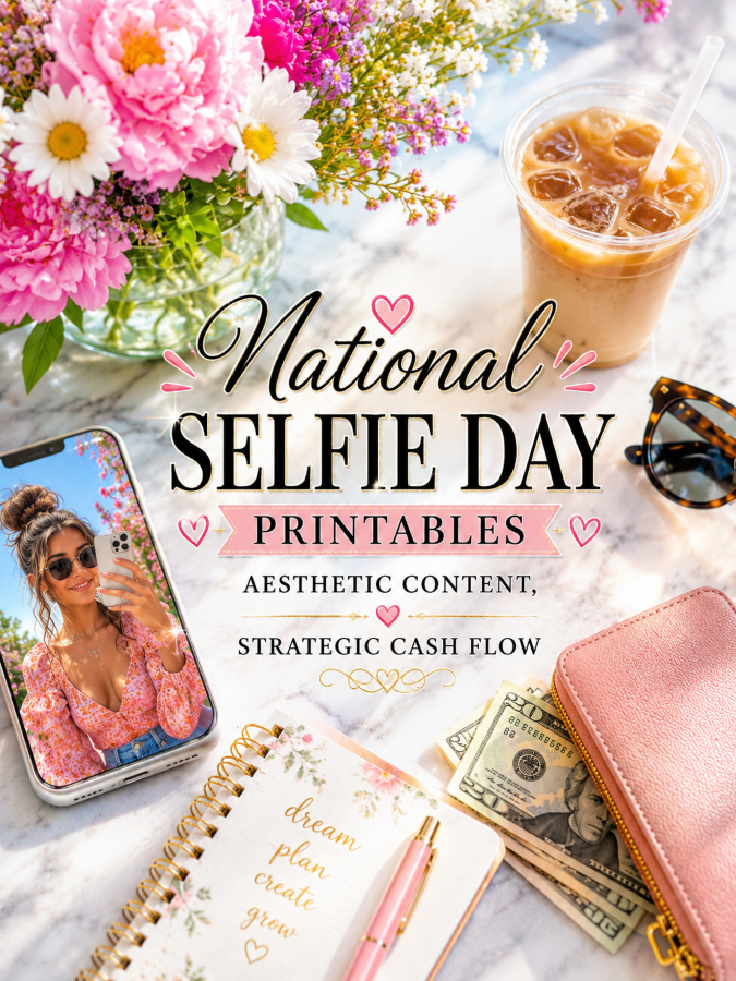 National Selfie Day Printables – Aesthetic Content, Strategic Cash Flow