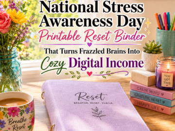 Go from to : National Stress Awareness Day Printable Reset Binder That Turns Frazzled Brains Into Cozy Digital Income Go from to : National Stress Awareness Day Printable Reset Binder That Turns Frazzled Brains Into Cozy Digital Income