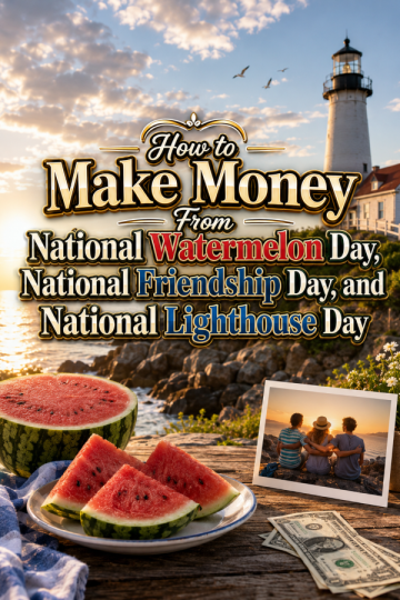 How to Make Money From National Watermelon Day, National Friendship Day, and National Lighthouse Day