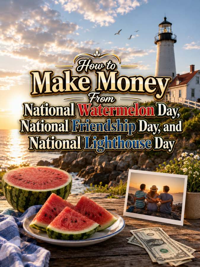 How to Make Money From National Watermelon Day, National Friendship Day, and National Lighthouse Day How to Make Money From National Watermelon Day, National Friendship Day, and National Lighthouse Day