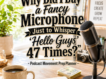 🎙️ “Why Did I Buy a Fancy Microphone Just to Whisper ‘Hello Guys’ 47 Times?” – Podcast Movement Prep Planner