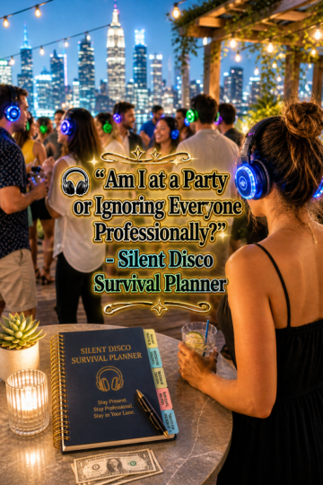 🎧 “Am I at a Party or Ignoring Everyone Professionally?” – Silent Disco Survival Planner