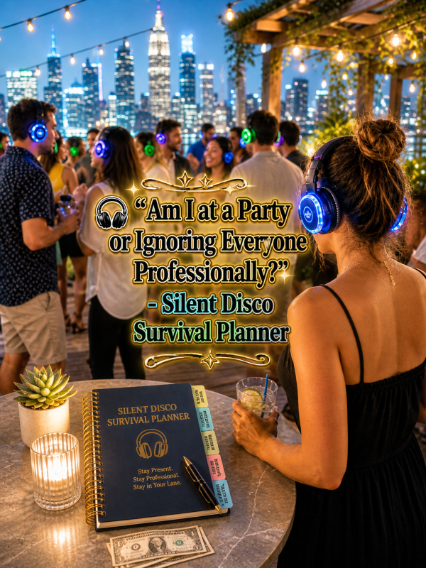 🎧 “Am I at a Party or Ignoring Everyone Professionally?” – Silent Disco Survival Planner