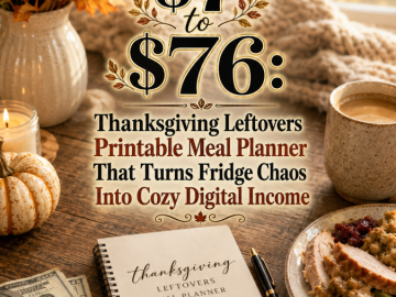 Go from  to : Thanksgiving Leftovers Printable Meal Planner That Turns Fridge Chaos Into Cozy Digital Income