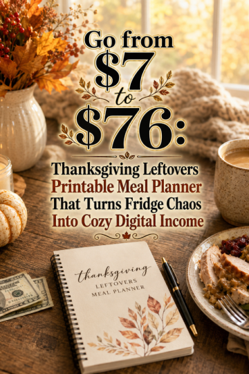 Go from  to : Thanksgiving Leftovers Printable Meal Planner That Turns Fridge Chaos Into Cozy Digital Income