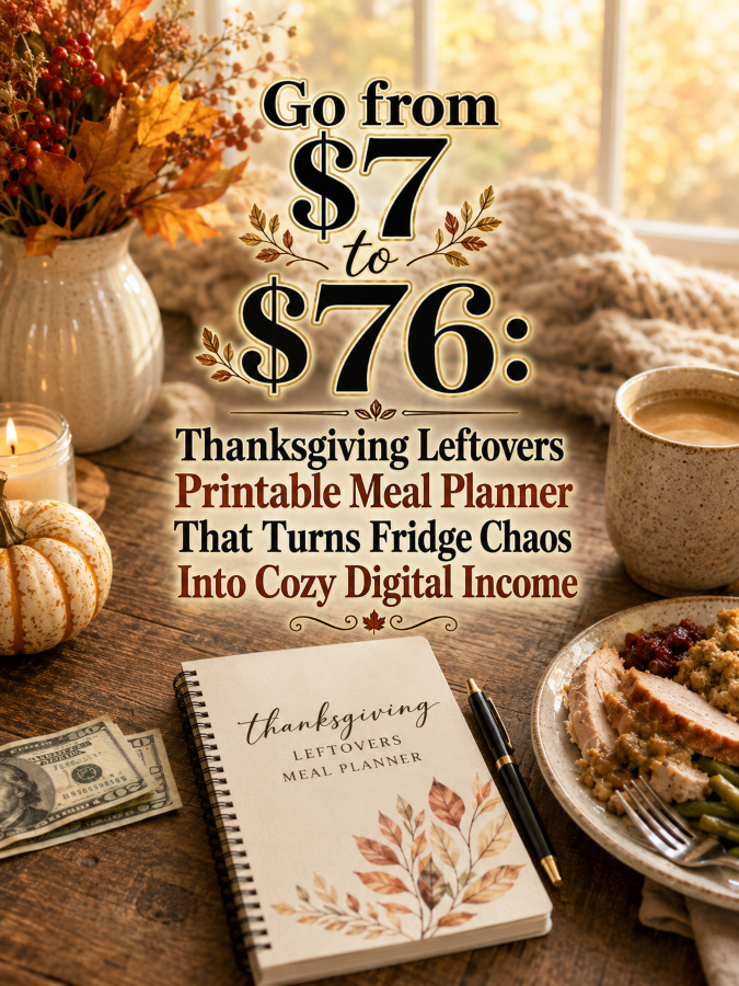 Go from  to : Thanksgiving Leftovers Printable Meal Planner That Turns Fridge Chaos Into Cozy Digital Income