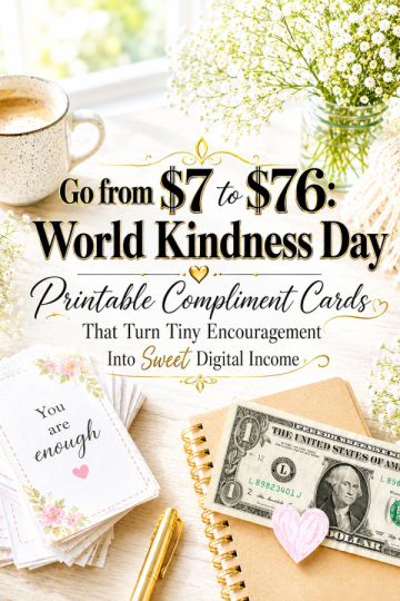 Go from  to : World Kindness Day Printable Compliment Cards That Turn Tiny Encouragement Into Sweet Digital Income