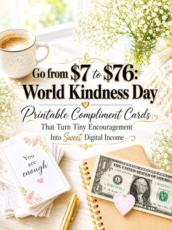 Go from  to : World Kindness Day Printable Compliment Cards That Turn Tiny Encouragement Into Sweet Digital Income