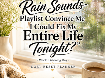 🎧 “Why Did This Rain Sounds Playlist Convince Me I Could Fix My Entire Life Tonight?” – World Listening Day Cozy Reset Planner 🎧 “Why Did This Rain Sounds Playlist Convince Me I Could Fix My Entire Life Tonight?” – World Listening Day Cozy Reset Planner