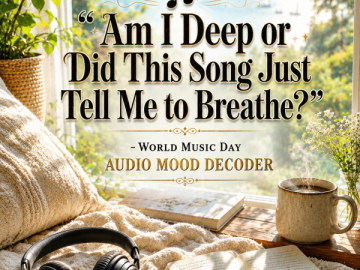 🎶 “Am I Deep or Did This Song Just Tell Me to Breathe?” – World Music Day Audio Mood Decoder