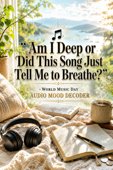 🎶 “Am I Deep or Did This Song Just Tell Me to Breathe?” – World Music Day Audio Mood Decoder