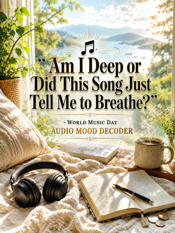 🎶 “Am I Deep or Did This Song Just Tell Me to Breathe?” – World Music Day Audio Mood Decoder