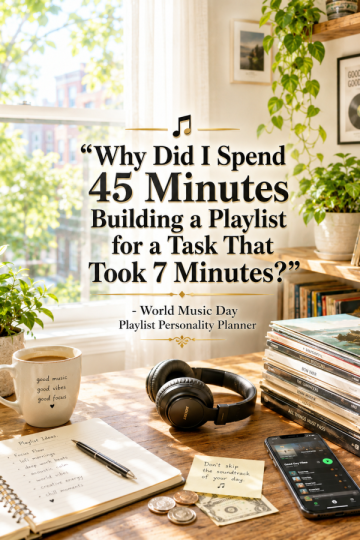 🎵 “Why Did I Spend 45 Minutes Building a Playlist for a Task That Took 7 Minutes?” – World Music Day Playlist Personality Planner