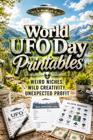 World UFO Day Printables – Weird Niches, Wild Creativity, Unexpected Profit