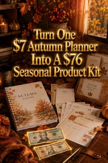 Go from  to : First Day of Autumn Printable Reset Planner That Turns Cozy Intentions Into Consistent Income