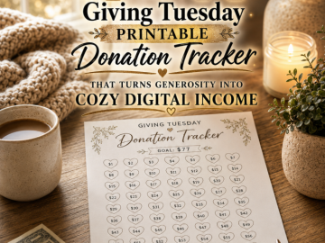Go from  to : Giving Tuesday Printable Donation Tracker That Turns Generosity Into Cozy Digital Income