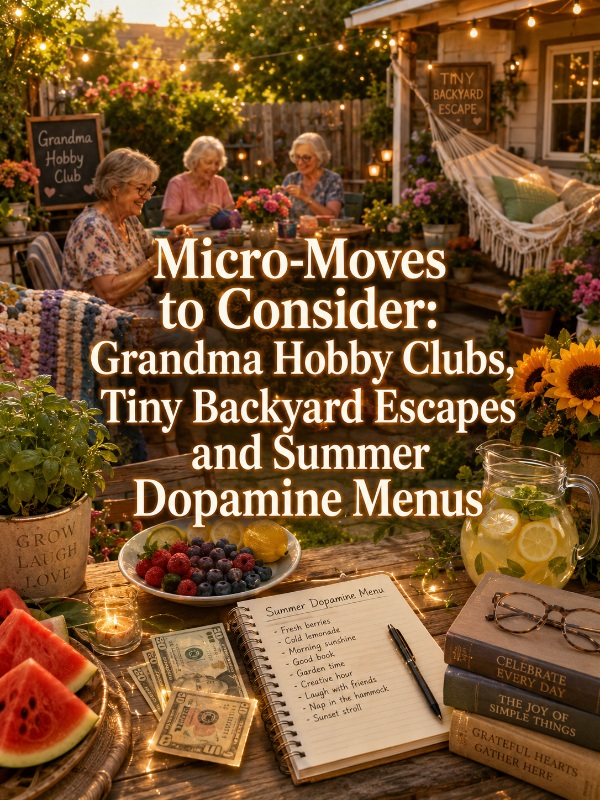 Micro-Moves to Consider: Grandma Hobby Clubs, Tiny Backyard Escapes and Summer Dopamine Menus