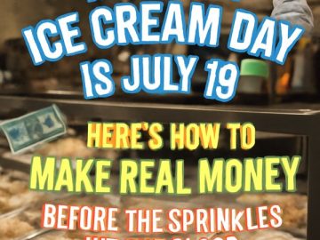 National Ice Cream Day Is July 19 – Here’s How to Make Real Money Before the Sprinkles Hit the Floor