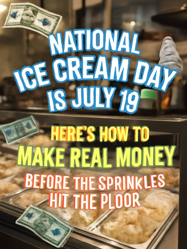 National Ice Cream Day Is July 19 – Here’s How to Make Real Money Before the Sprinkles Hit the Floor National Ice Cream Day Is July 19 – Here’s How to Make Real Money Before the Sprinkles Hit the Floor