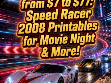 Go Fast from  to : Speed Racer 2008 Printables for Movie Night & More!