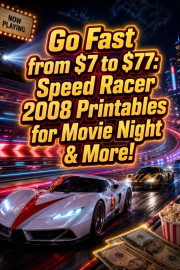 Go Fast from  to : Speed Racer 2008 Printables for Movie Night & More!
