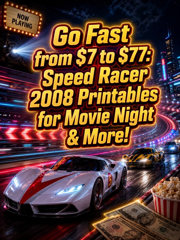 Go Fast from  to : Speed Racer 2008 Printables for Movie Night & More!