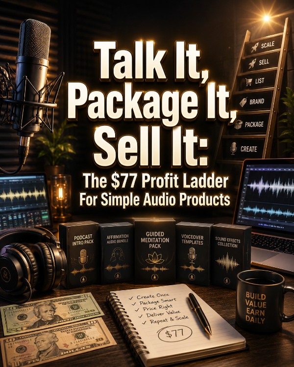 Talk It, Package It, Sell It! The Profit Ladder For Simple Audio Products Talk It, Package It, Sell It! The Profit Ladder For Simple Audio Products