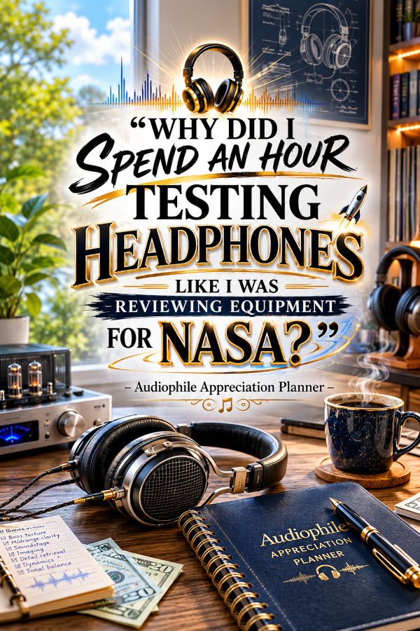 🎧 “Why Did I Spend an Hour Testing Headphones Like I Was Reviewing Equipment for NASA?” – Audiophile Appreciation Planner