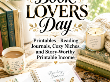 Book Lovers Day Printables – Reading Journals, Cozy Niches, and Story-Worthy Printable Income