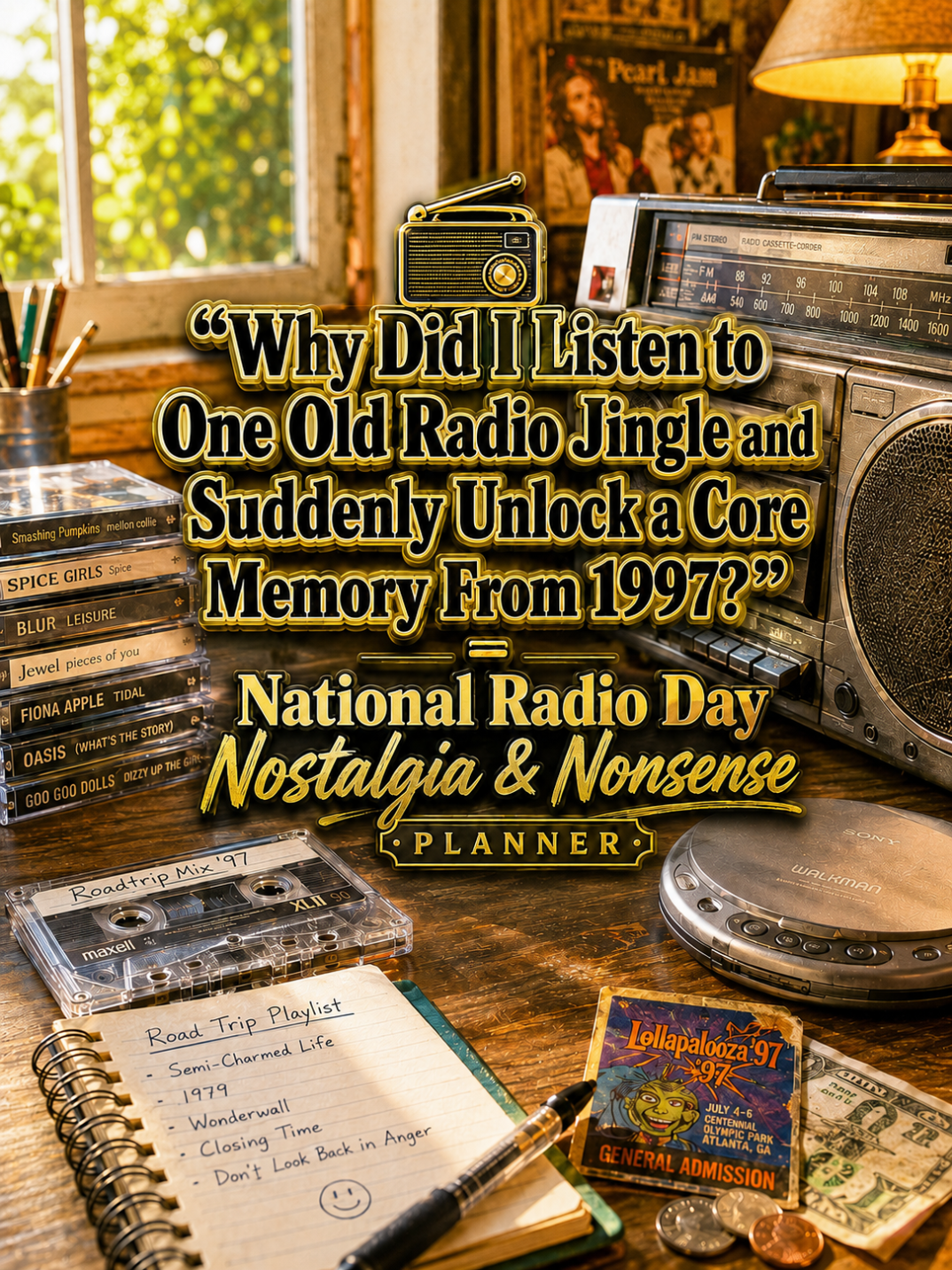 📻 “Why Did I Listen to One Old Radio Jingle and Suddenly Unlock a Core Memory From 1997?” – National Radio Day Nostalgia & Nonsense Planner