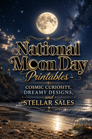 National Moon Day Printables – Cosmic Curiosity, Dreamy Designs, and Stellar Sales