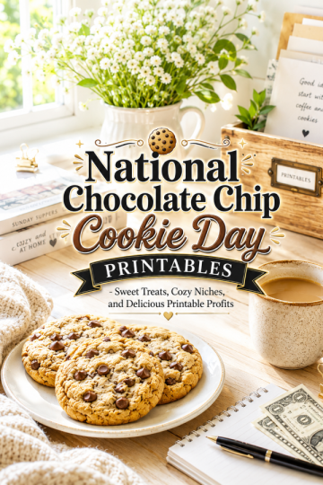 National Chocolate Chip Cookie Day Printables – Sweet Treats, Cozy Niches, and Delicious Printable Profits